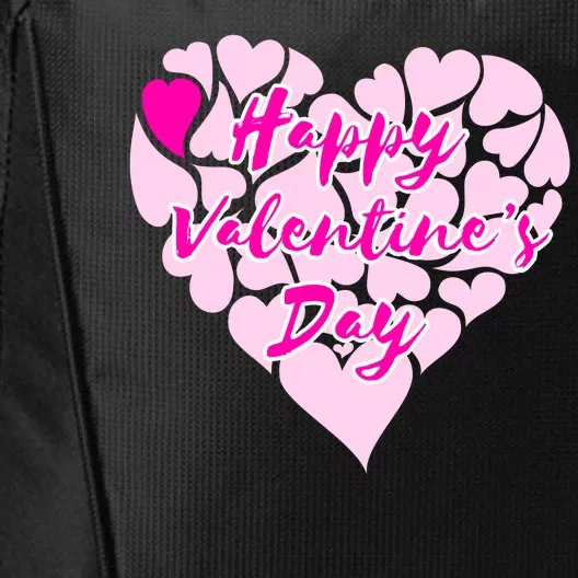 Happy Valentine's Day Heart Shape Logo City Backpack