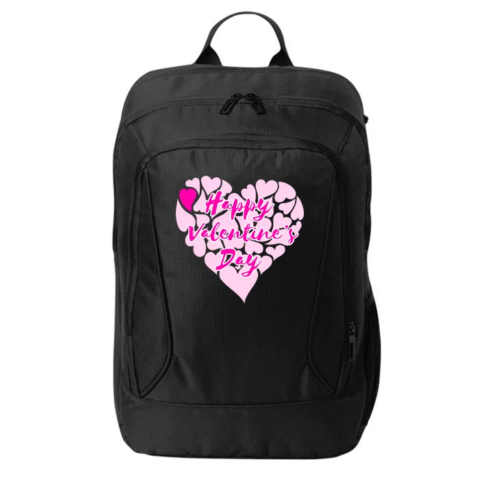 Happy Valentine's Day Heart Shape Logo City Backpack