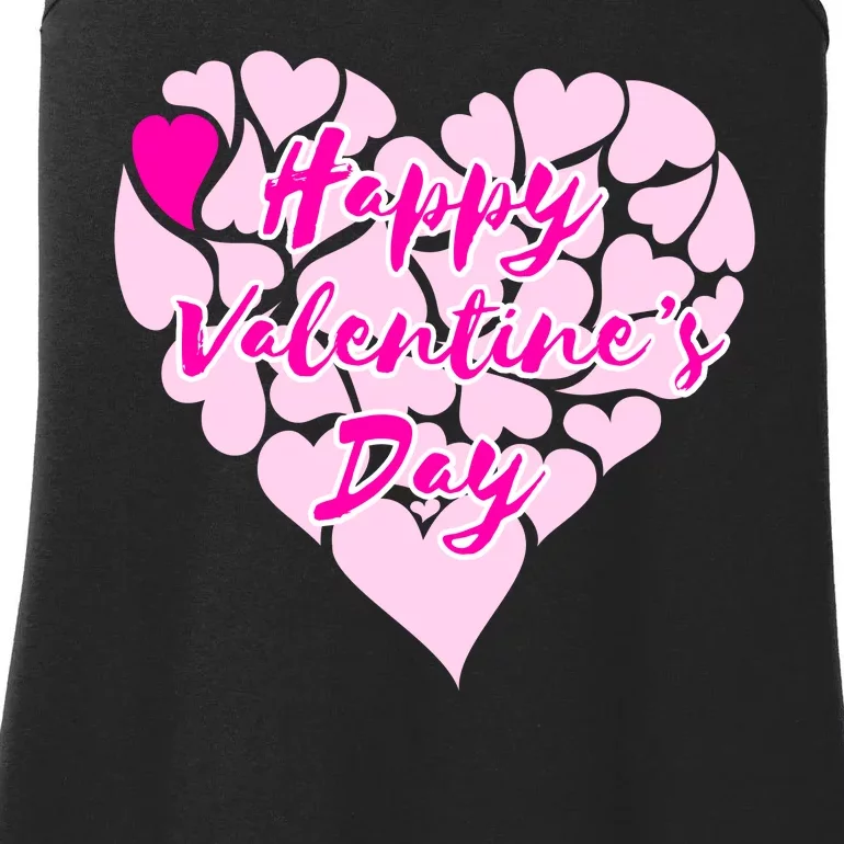 Happy Valentine's Day Heart Shape Logo Ladies Essential Tank