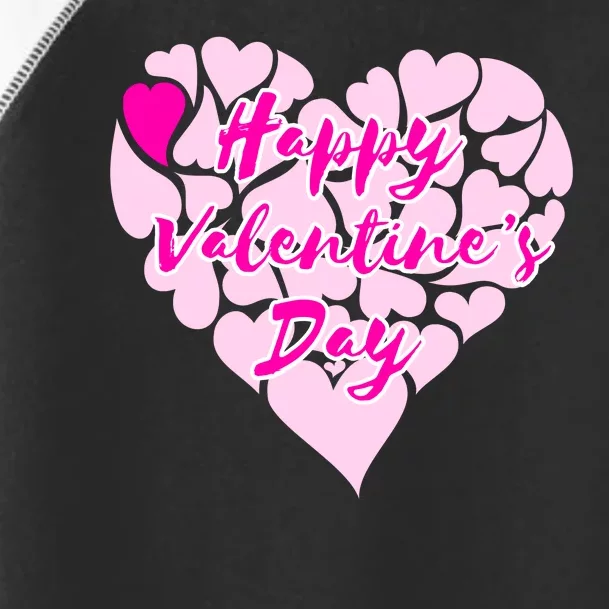 Happy Valentine's Day Heart Shape Logo Toddler Fine Jersey T-Shirt