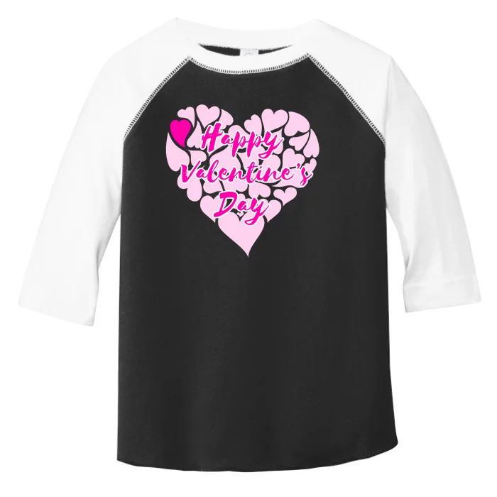 Happy Valentine's Day Heart Shape Logo Toddler Fine Jersey T-Shirt