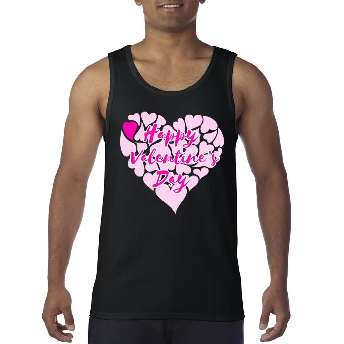 Happy Valentine's Day Heart Shape Logo Tank Top