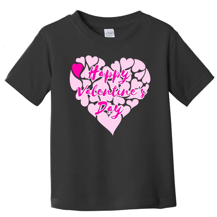 Happy Valentine's Day Heart Shape Logo Toddler T-Shirt