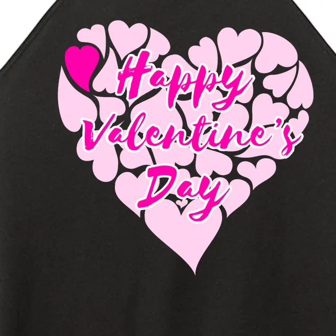 Happy Valentine's Day Heart Shape Logo Women’s Perfect Tri Rocker Tank