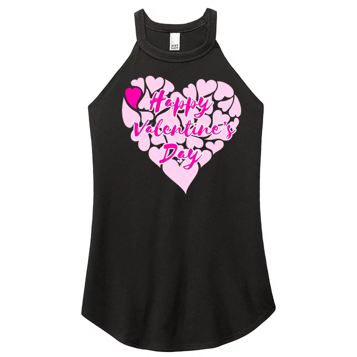 Happy Valentine's Day Heart Shape Logo Women’s Perfect Tri Rocker Tank