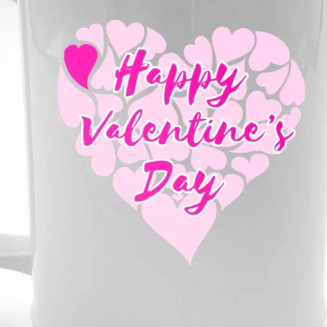 Happy Valentine's Day Heart Shape Logo Front & Back Beer Stein