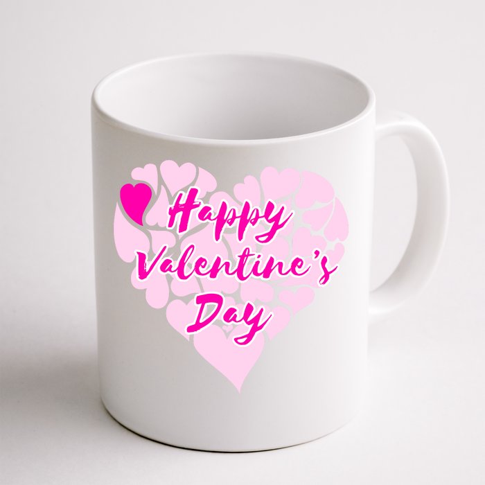 Happy Valentine's Day Heart Shape Logo Front & Back Coffee Mug