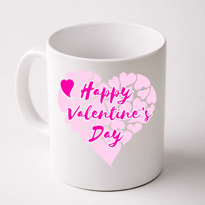 Happy Valentine's Day Heart Shape Logo Front & Back Coffee Mug