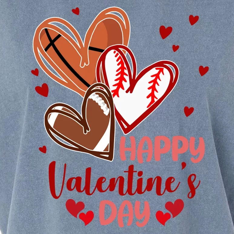 Happy Valentines Day Sports Lover Heart Gift Garment-Dyed Women's Muscle Tee