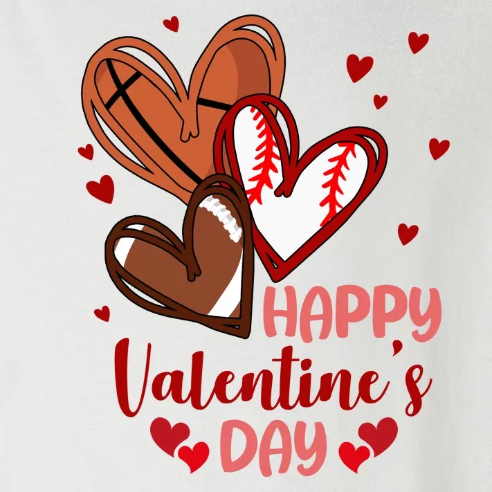 Happy Valentines Day Sports Lover Heart Gift Toddler Long Sleeve Shirt