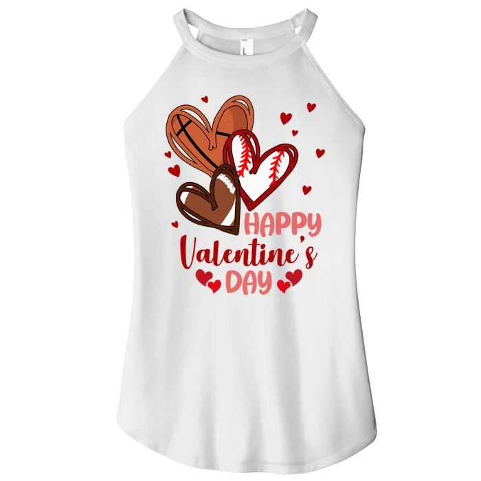 Happy Valentines Day Sports Lover Heart Gift Women’s Perfect Tri Rocker Tank