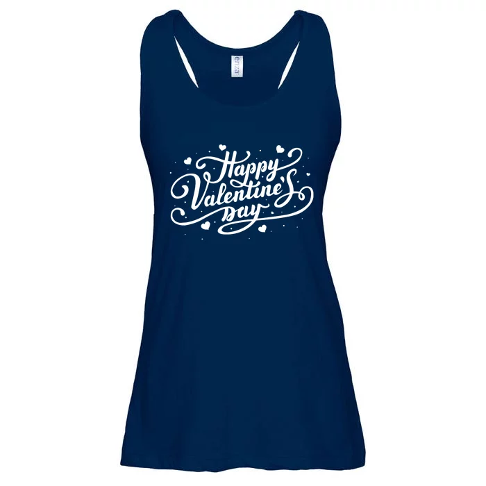 Happy Valentine's Day Simple Logo Ladies Essential Flowy Tank