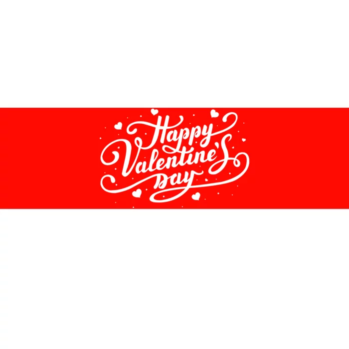 Happy Valentine's Day Simple Logo Bumper Sticker