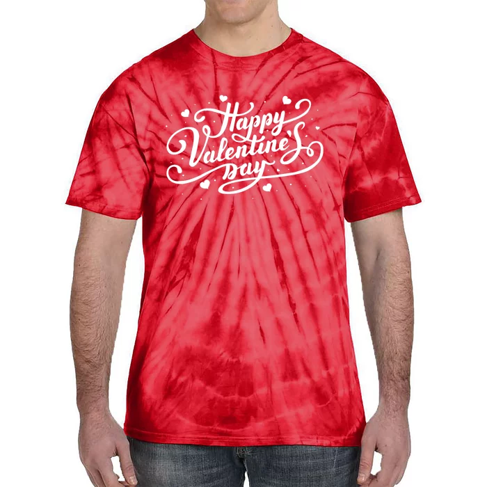 Happy Valentine's Day Simple Logo Tie-Dye T-Shirt