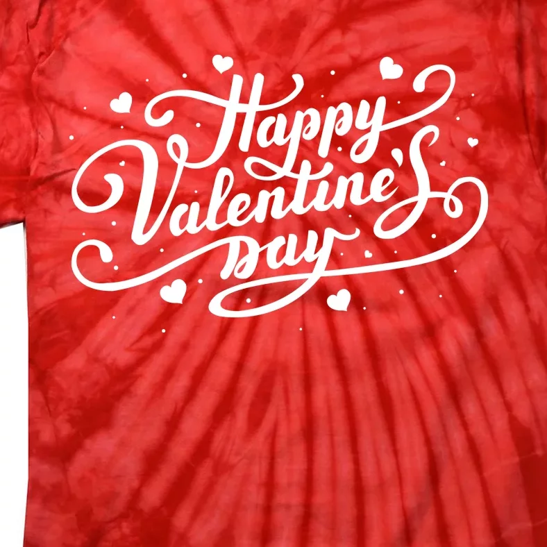 Happy Valentine's Day Simple Logo Tie-Dye T-Shirt