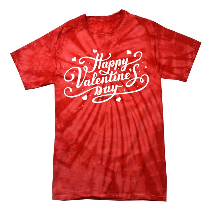 Happy Valentine's Day Simple Logo Tie-Dye T-Shirt