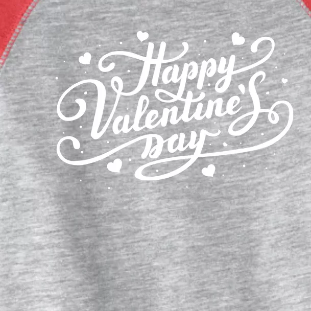 Happy Valentine's Day Simple Logo Toddler Fine Jersey T-Shirt