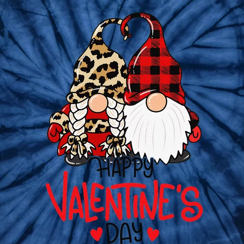 Happy Valentine's Day Gnomes Couple Valentines Day Gift Tie-Dye T-Shirt