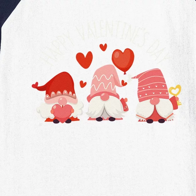 Happy Valentines Day Gnome Love Gnomes Couple Lovers Gnomies Funny Baseball Sleeve Shirt