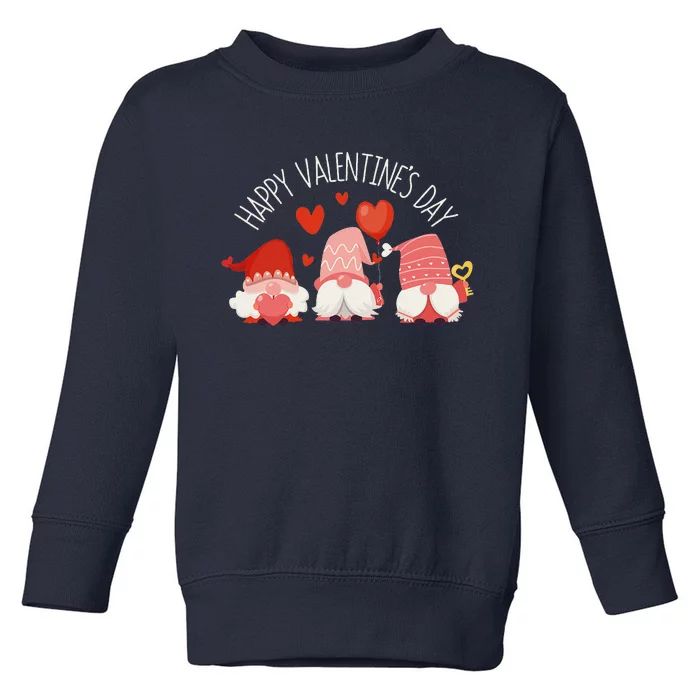 Happy Valentines Day Gnome Love Gnomes Couple Lovers Gnomies Funny Toddler Sweatshirt