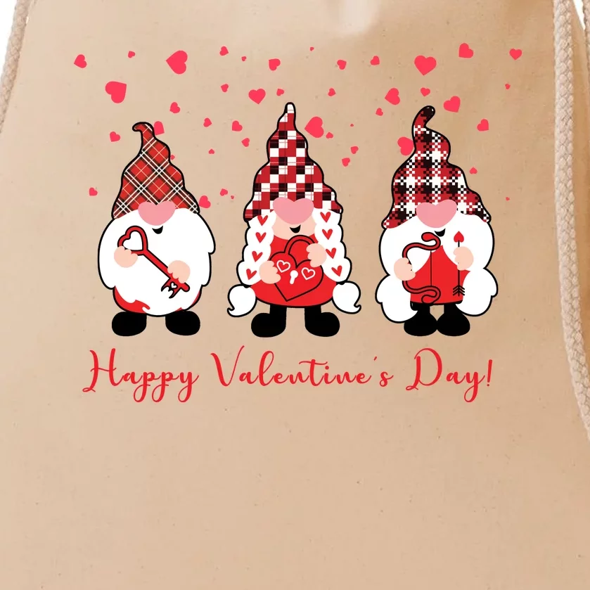 Happy Valentines Day Gnome Cute Gift Drawstring Bag