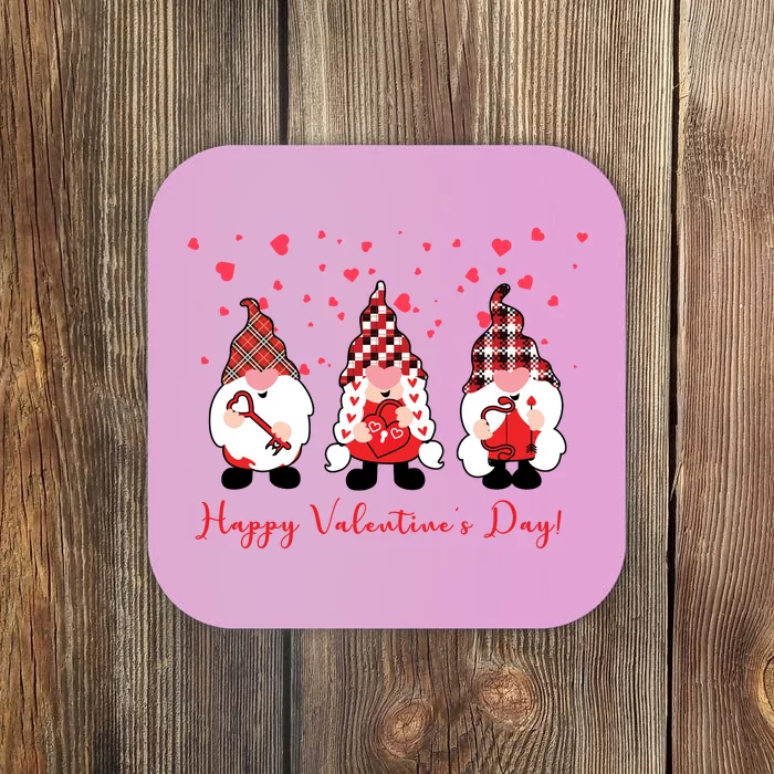 Happy Valentines Day Gnome Cute Gift Coaster