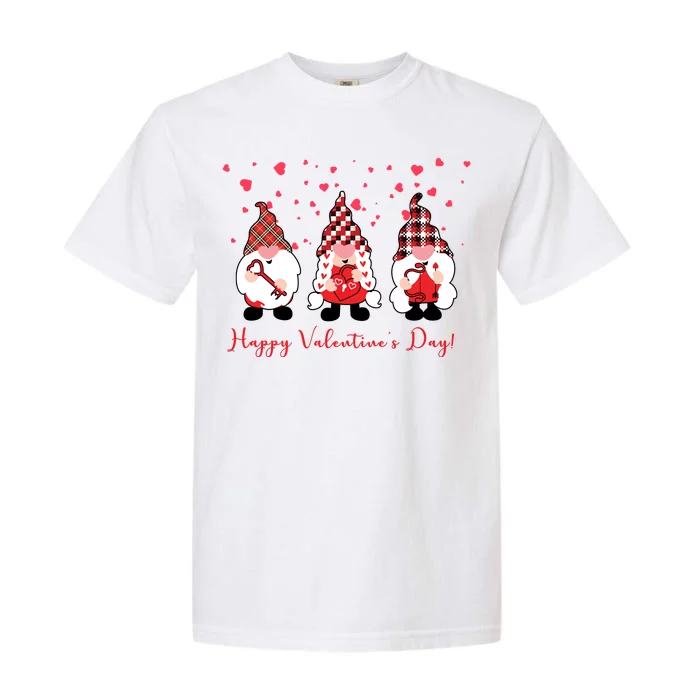 Happy Valentines Day Gnome Cute Gift Garment-Dyed Heavyweight T-Shirt