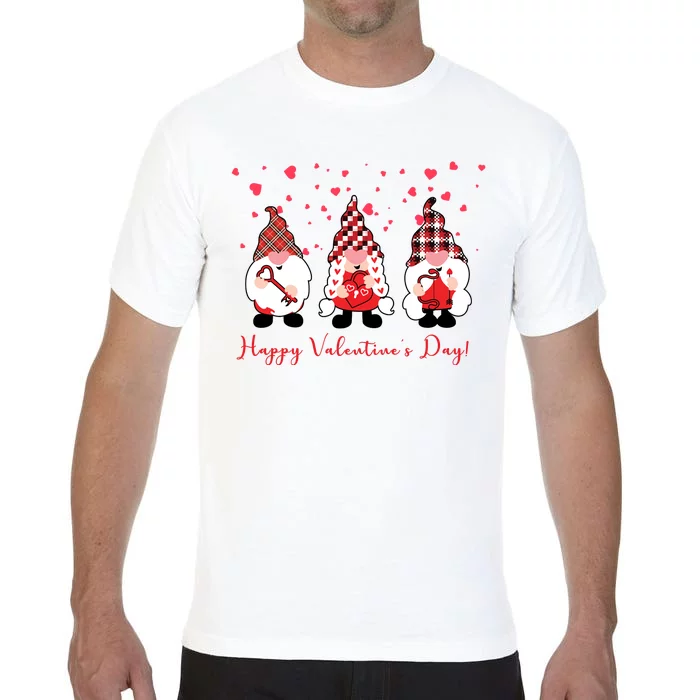 Happy Valentines Day Gnome Cute Gift Comfort Colors T-Shirt