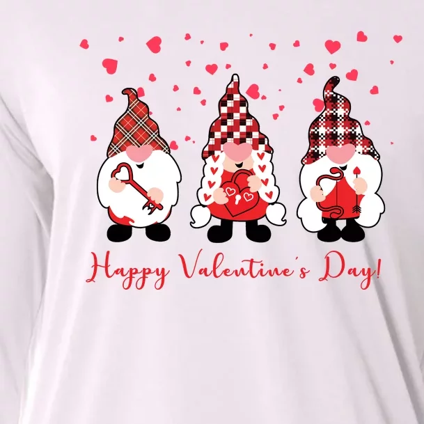 Happy Valentines Day Gnome Cute Gift Cooling Performance Long Sleeve Crew