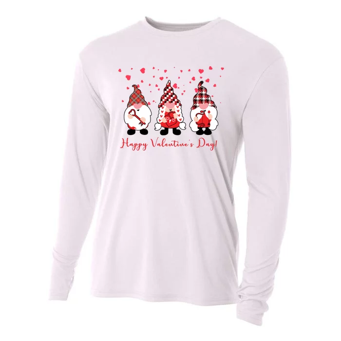 Happy Valentines Day Gnome Cute Gift Cooling Performance Long Sleeve Crew