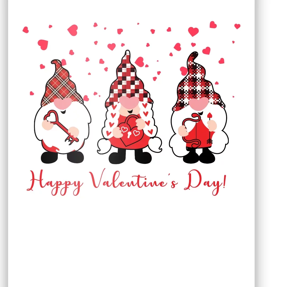 Happy Valentines Day Gnome Cute Gift Poster