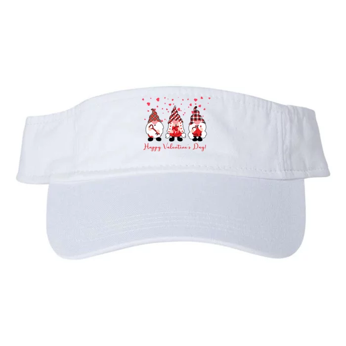 Happy Valentines Day Gnome Cute Gift Valucap Bio-Washed Visor