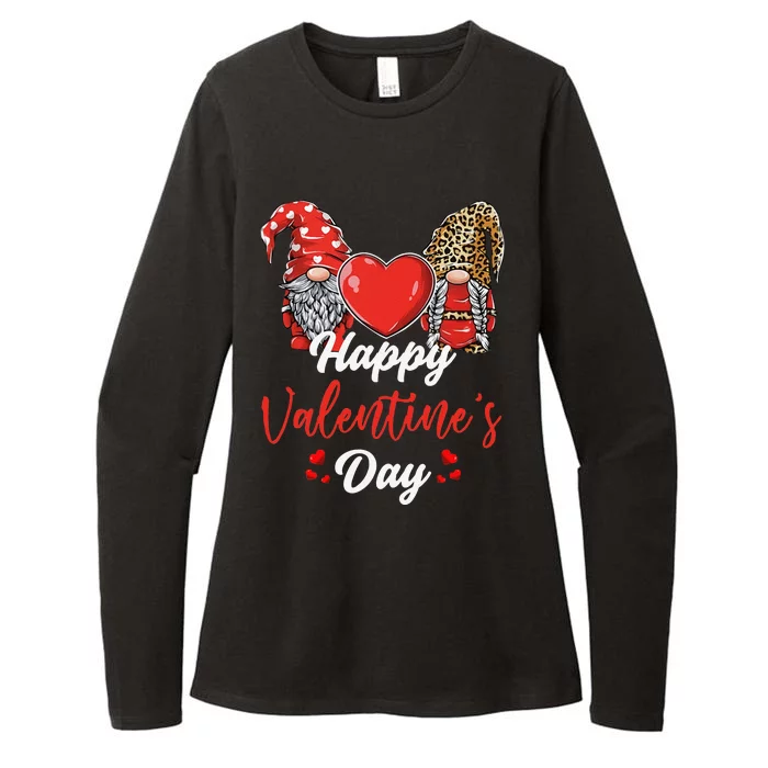 Happy Valentine's Day Gnomes Couple Valentines Day Funny Womens CVC Long Sleeve Shirt