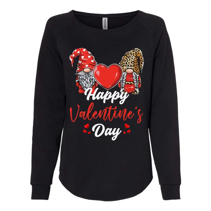 Happy Valentine's Day Gnomes Couple Valentines Day Funny Womens California Wash Sweatshirt