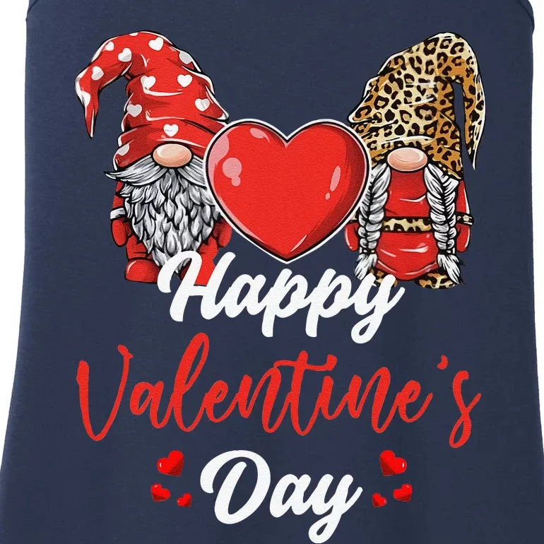 Happy Valentine's Day Gnomes Couple Valentines Day Funny Ladies Essential Tank