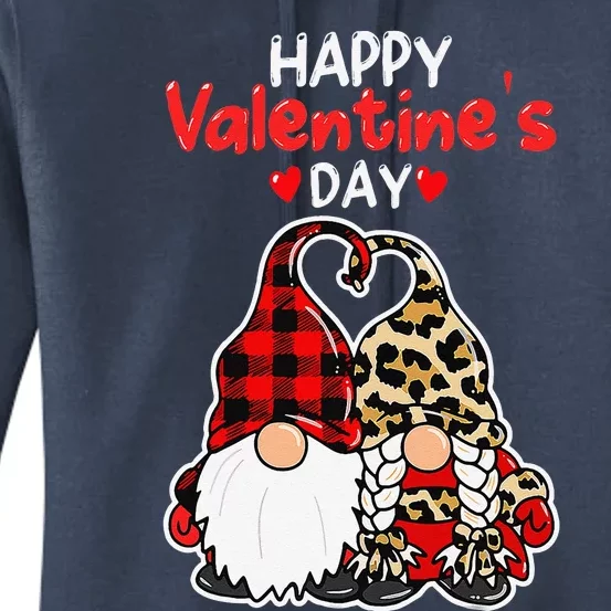 Happy Valentines Day Gnomes Couple Valentines Day Girl Women's Pullover Hoodie