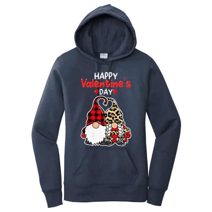 Happy Valentines Day Gnomes Couple Valentines Day Girl Women's Pullover Hoodie