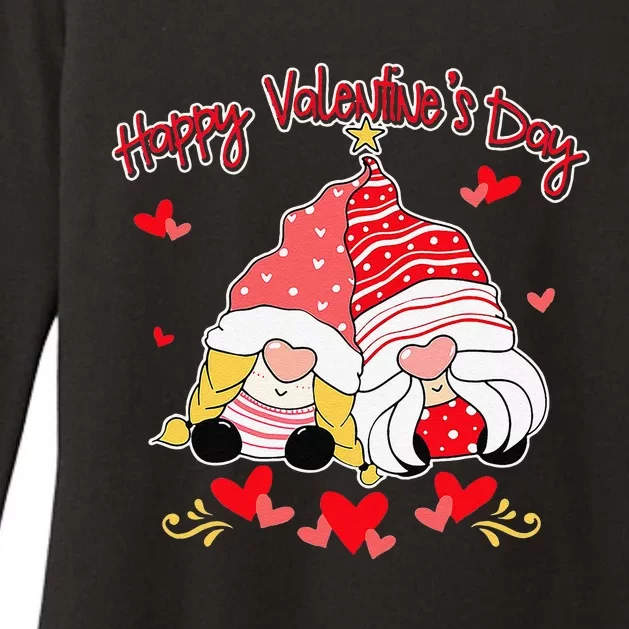 Happy Valentine's Day Gnomes Couple Valentines Day Happy Womens CVC Long Sleeve Shirt