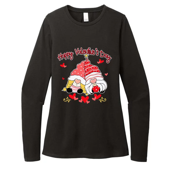 Happy Valentine's Day Gnomes Couple Valentines Day Happy Womens CVC Long Sleeve Shirt