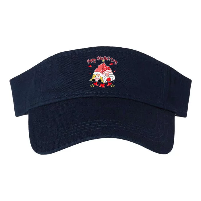 Happy Valentine's Day Gnomes Couple Valentines Day Happy Valucap Bio-Washed Visor