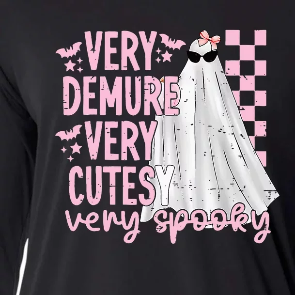 Halloween Very Demure Very Cutesy Very Spooky Cooling Performance Long Sleeve Crew