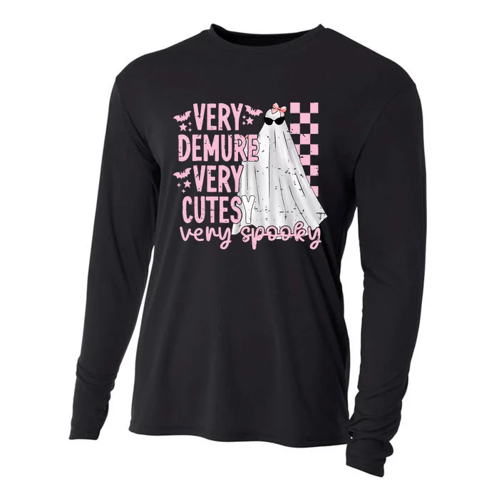 Halloween Very Demure Very Cutesy Very Spooky Cooling Performance Long Sleeve Crew