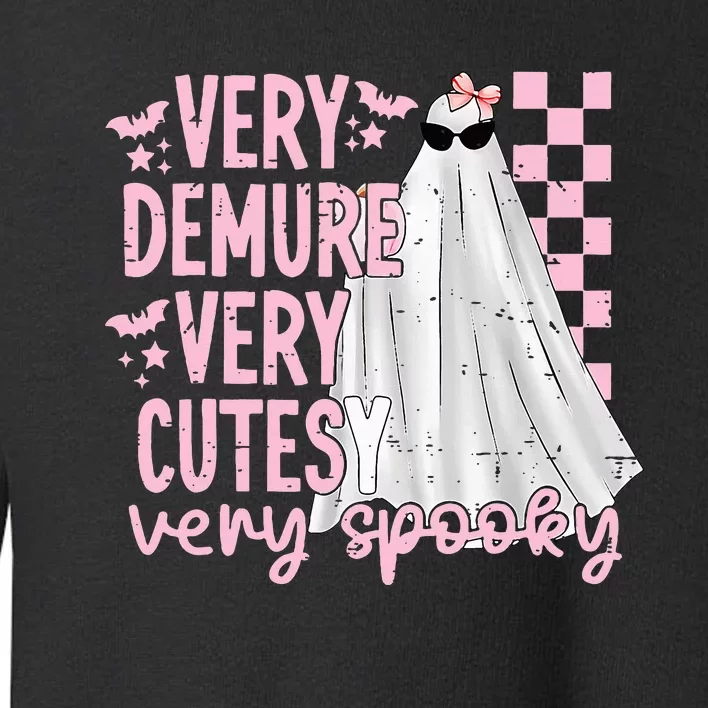 Halloween Very Demure Very Cutesy Very Spooky Toddler Sweatshirt