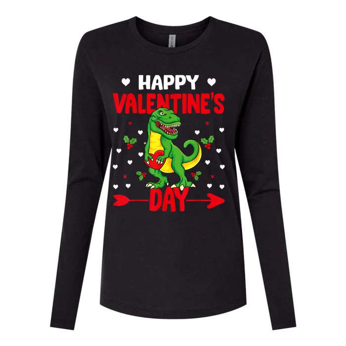 Happy ValentineS Day Dinosaur Happy ValentineS Day Outfits Womens Cotton Relaxed Long Sleeve T-Shirt