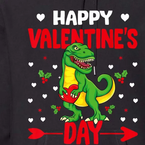 Happy ValentineS Day Dinosaur Happy ValentineS Day Outfits Premium Hoodie