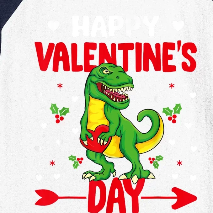 Happy ValentineS Day Dinosaur Happy ValentineS Day Outfits Baseball Sleeve Shirt