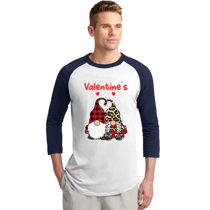 Happy Valentine's Day Gnomes Couple Valentines Day Love Happy Baseball Sleeve Shirt