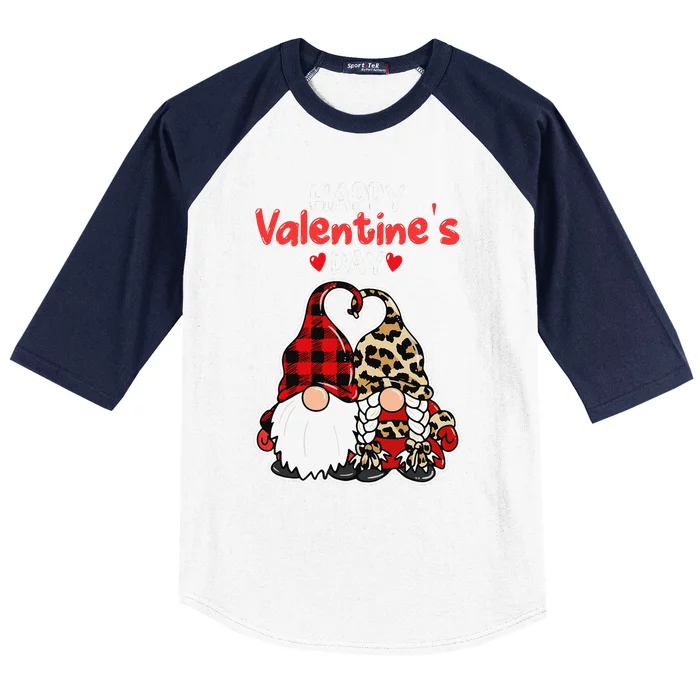 Happy Valentine's Day Gnomes Couple Valentines Day Love Happy Baseball Sleeve Shirt