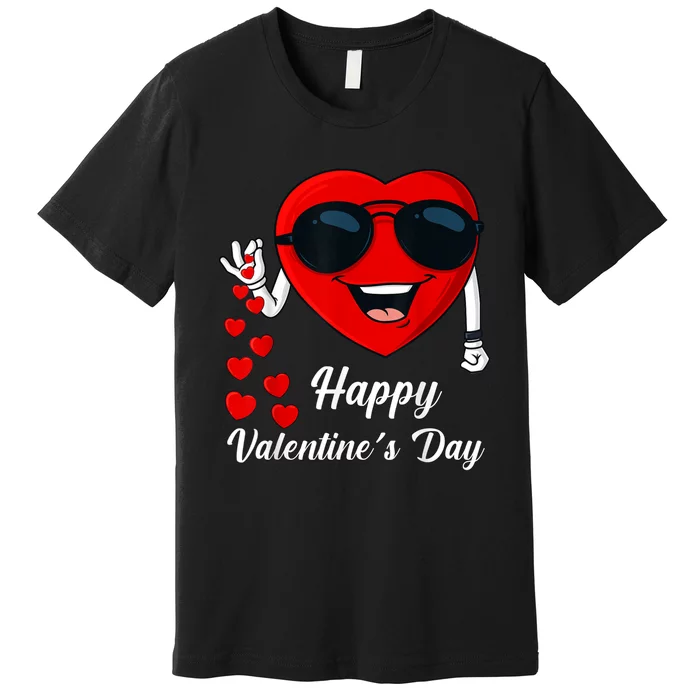 Happy Valentines Day Cute Heart Bae Funny Salting Hearts Premium T-Shirt