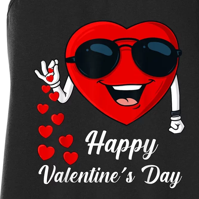 Happy Valentines Day Cute Heart Bae Funny Salting Hearts Women's Racerback Tank